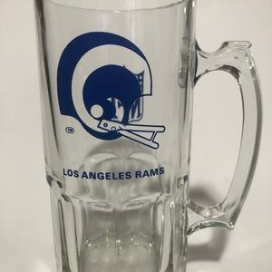 Vintage Los Angeles L.A. RAMS NFL Libbey Drinking Beer Glass